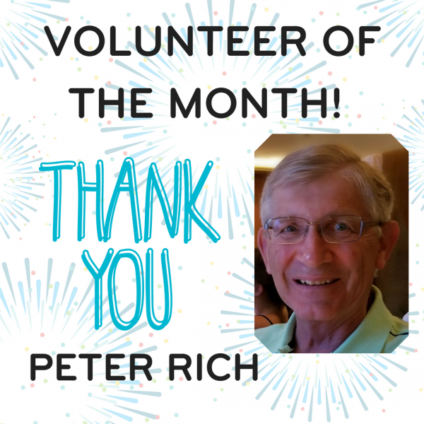 Peter Rich July 2018 Volunteer of the Month